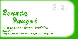 renata mangol business card